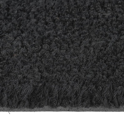 vidaXL Door Mat Black Half Round 60x90 cm Tufted Coir