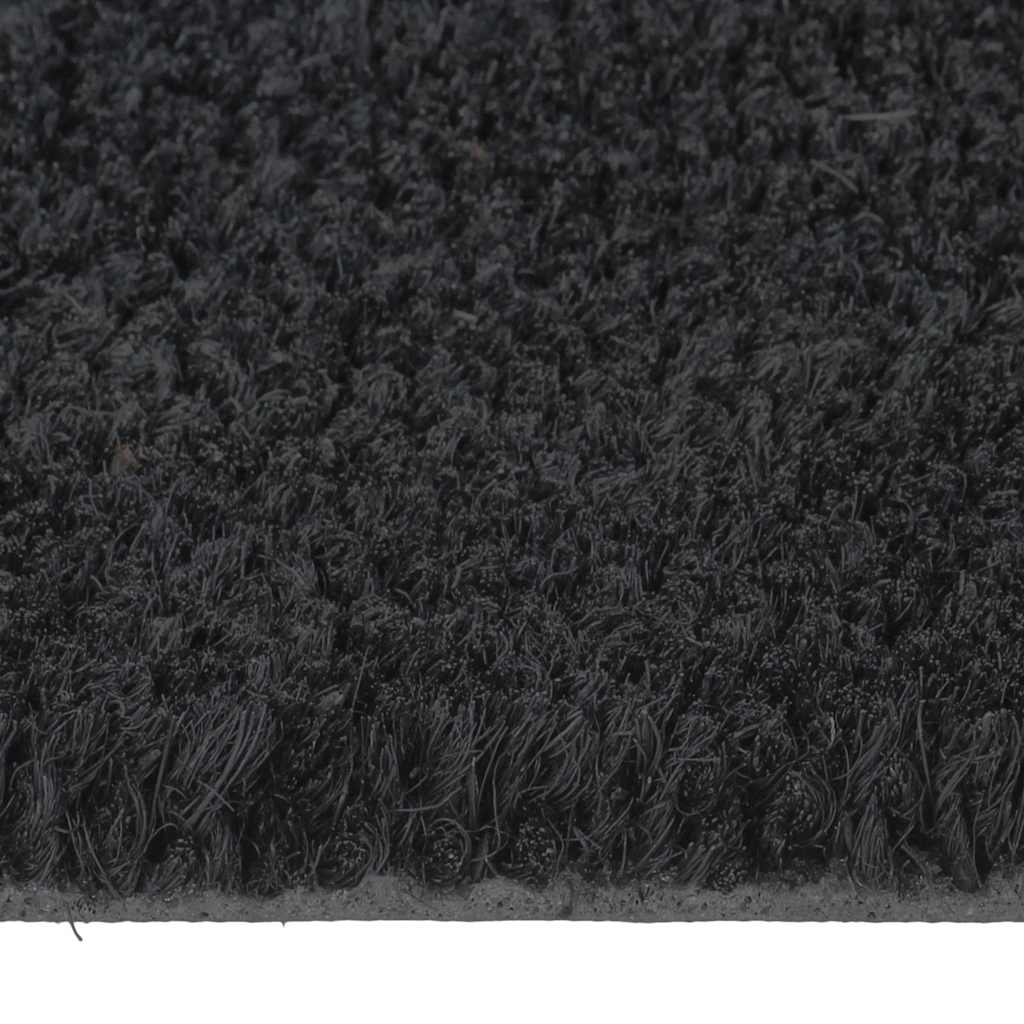 vidaXL Door Mat Black Half Round 60x90 cm Tufted Coir