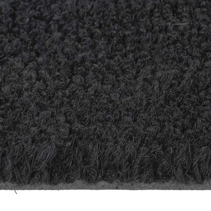 vidaXL Door Mat Black Half Round 60x90 cm Tufted Coir