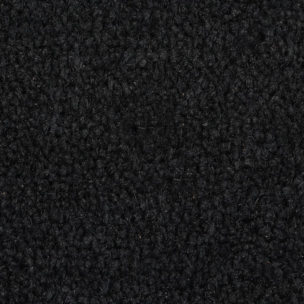 vidaXL Door Mat Black Half Round 60x90 cm Tufted Coir
