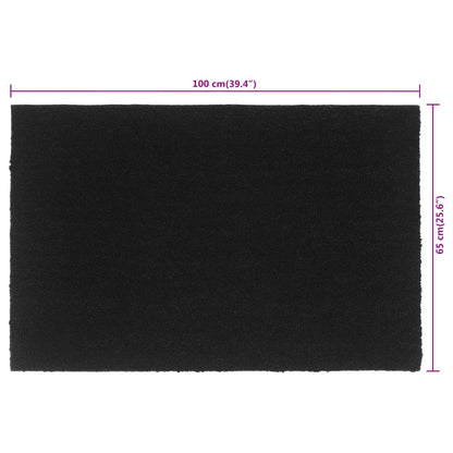 vidaXL Door Mat Black 65x100 cm Tufted Coir