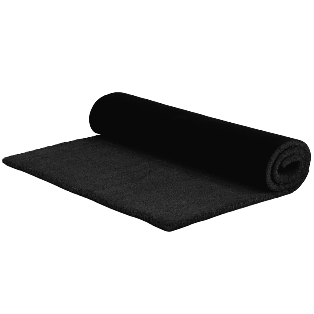 vidaXL Door Mat Black 100x200 cm Tufted Coir