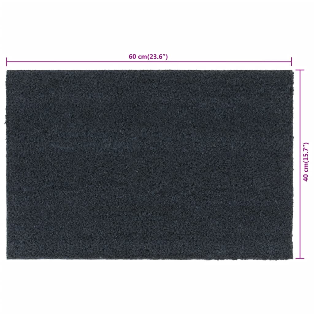 vidaXL Door Mats 2 pcs Dark Grey 40x60 cm Tufted Coir