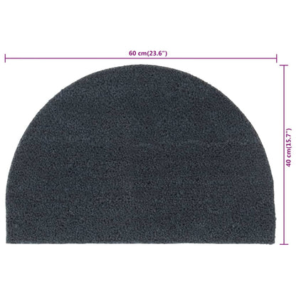 vidaXL Door Mat Dark Grey Half Round 40x60 cm Tufted Coir