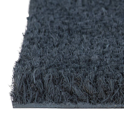 vidaXL Door Mat Dark Grey Half Round 60x90 cm Tufted Coir