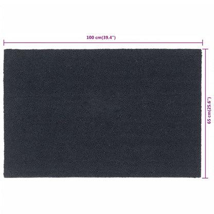 vidaXL Door Mat Dark Grey 65x100 cm Tufted Coir