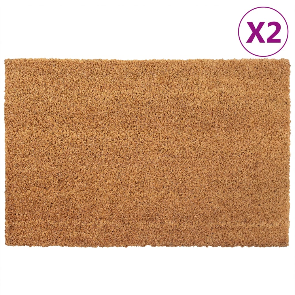 vidaXL Door Mats 2 pcs Natural 40x60 cm Tufted Coir
