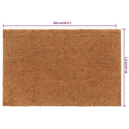 vidaXL Door Mat Natural 65x100 cm Tufted Coir