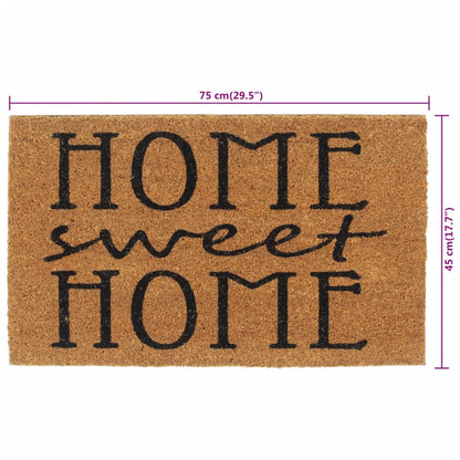 vidaXL Door Mat Natural 45x75 cm Tufted Coir