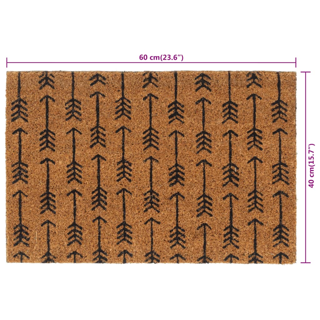 vidaXL Door Mat Natural 40x60 cm Tufted Coir