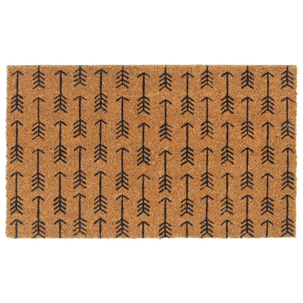 vidaXL Door Mat Natural 45x75 cm Tufted Coir
