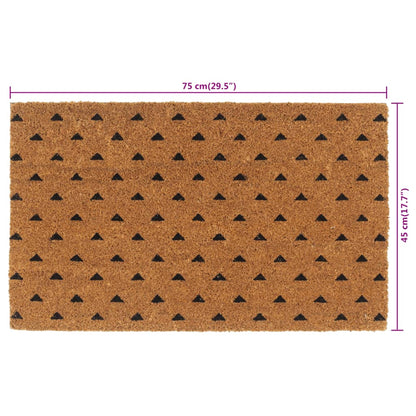 vidaXL Door Mat Natural 45x75 cm Tufted Coir