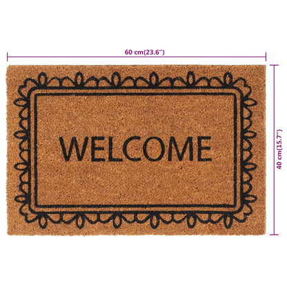 vidaXL Door Mat Natural 40x60 cm Tufted Coir