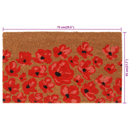 vidaXL Door Mat Natural 45x75 cm Tufted Coir
