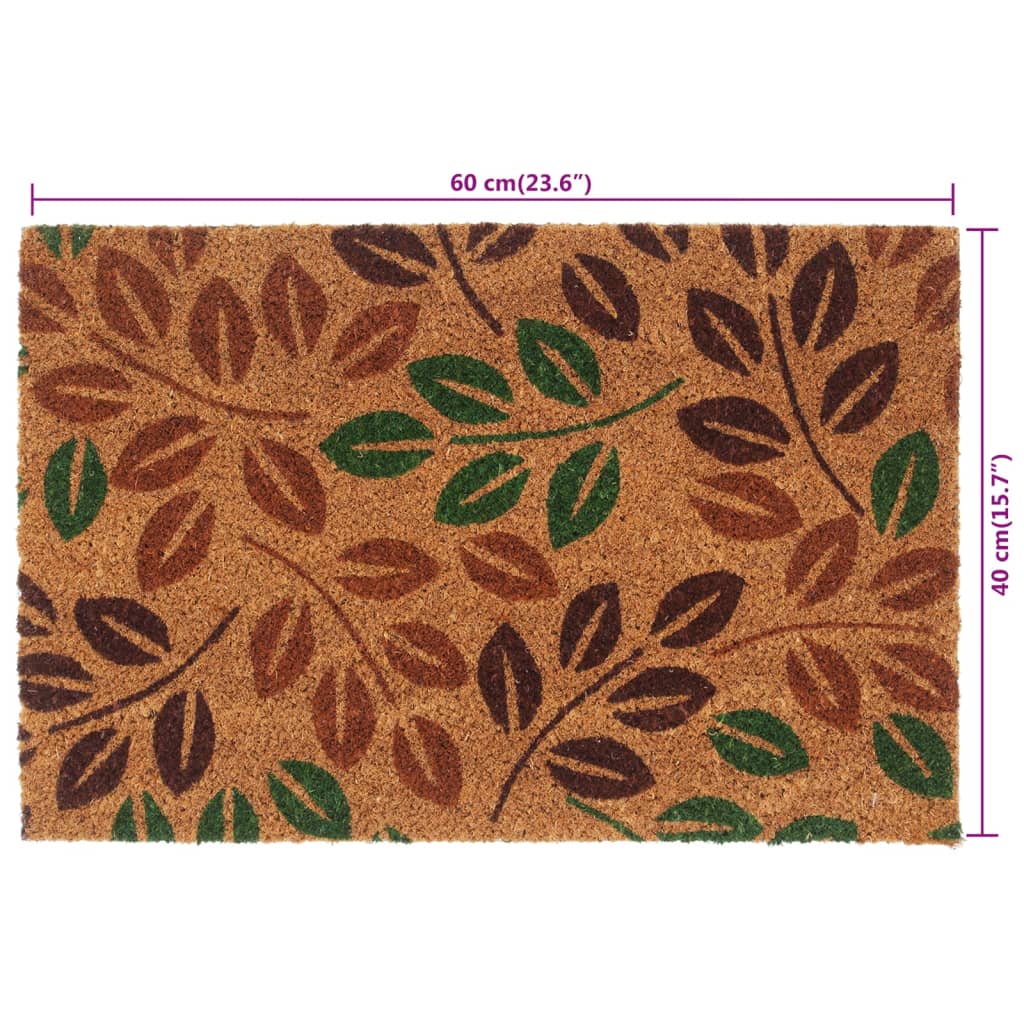 vidaXL Door Mat Natural 40x60 cm Tufted Coir