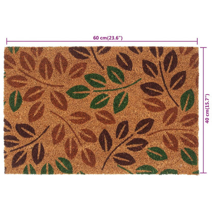 vidaXL Door Mat Natural 40x60 cm Tufted Coir