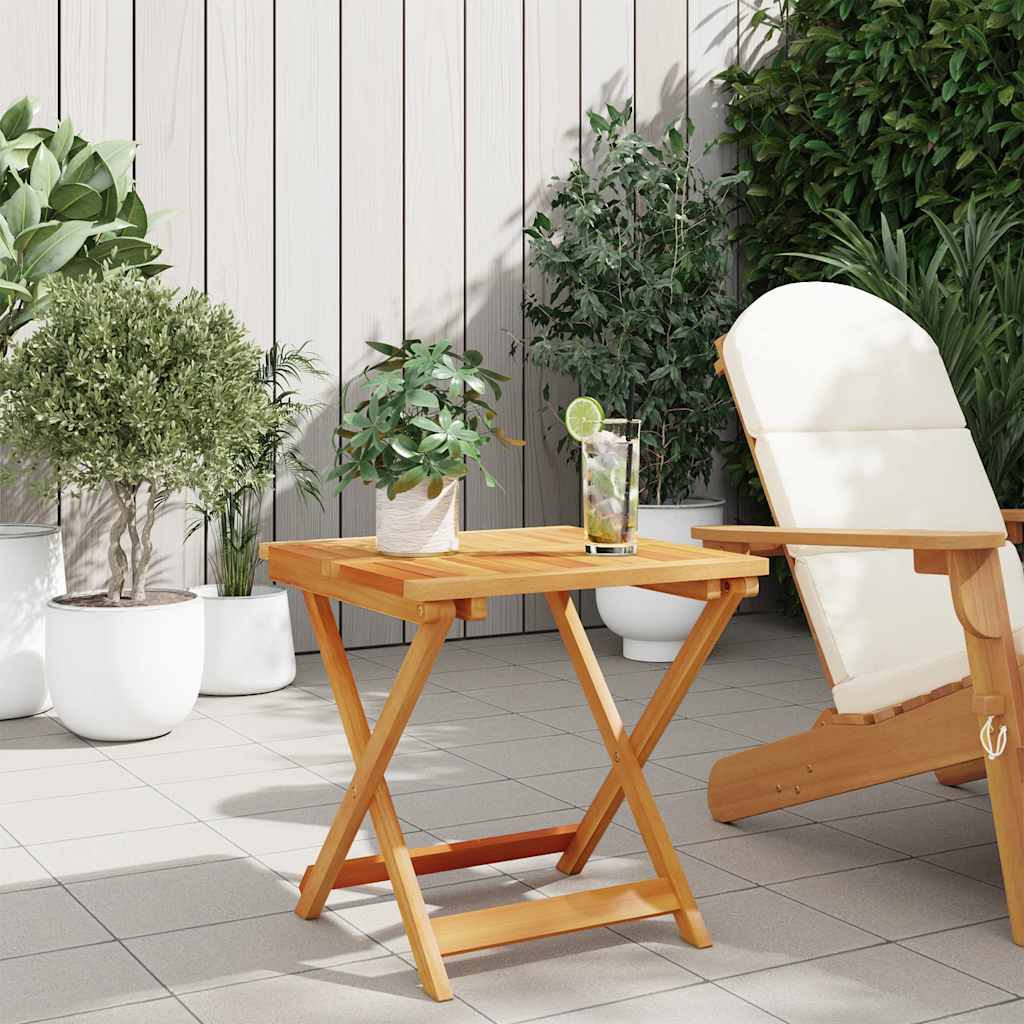 vidaXL Folding Garden Table 50x50x50 cm Solid Wood Acacia