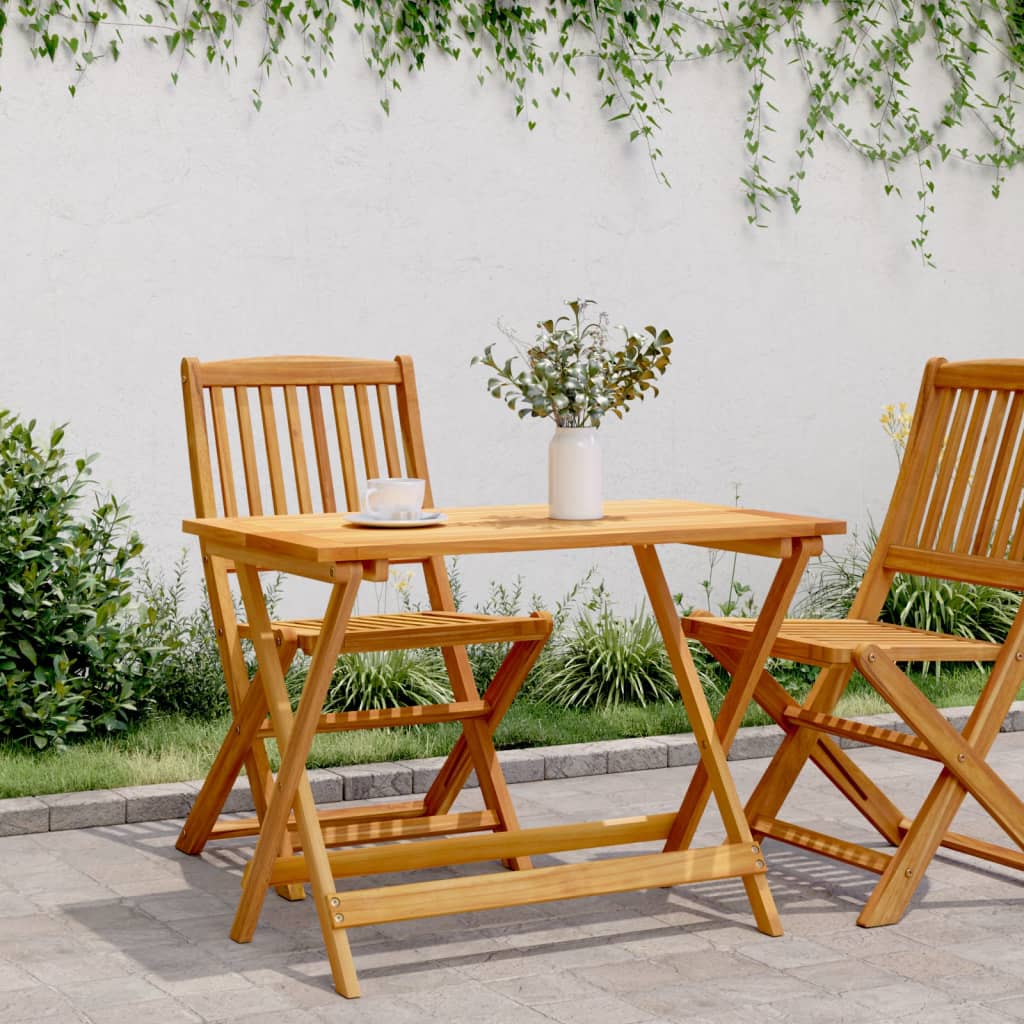 vidaXL Folding Garden Table 90x52.5x65 cm Solid Wood Acacia