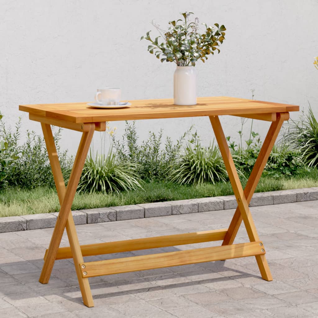 vidaXL Folding Garden Table 90x52.5x65 cm Solid Wood Acacia