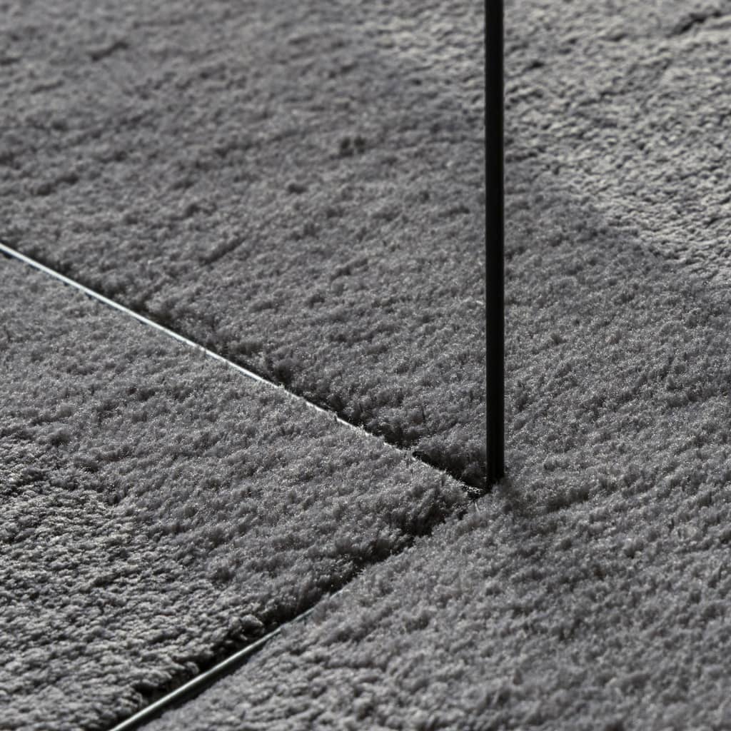 vidaXL Rug HUARTE Short Pile Soft and Washable Anthracite 60x110 cm