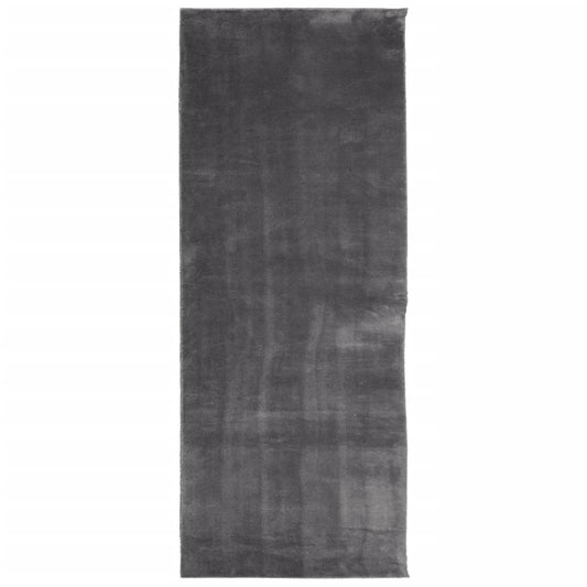 vidaXL Rug HUARTE Short Pile Soft and Washable Anthracite 80x200 cm