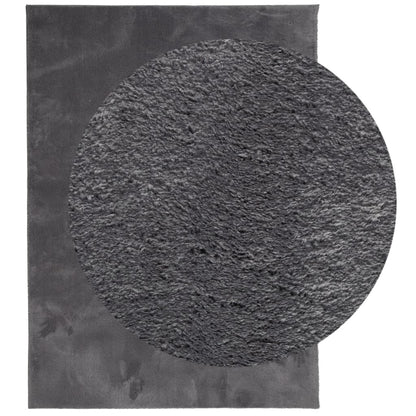 vidaXL Rug HUARTE Short Pile Soft and Washable Anthracite 120x170 cm