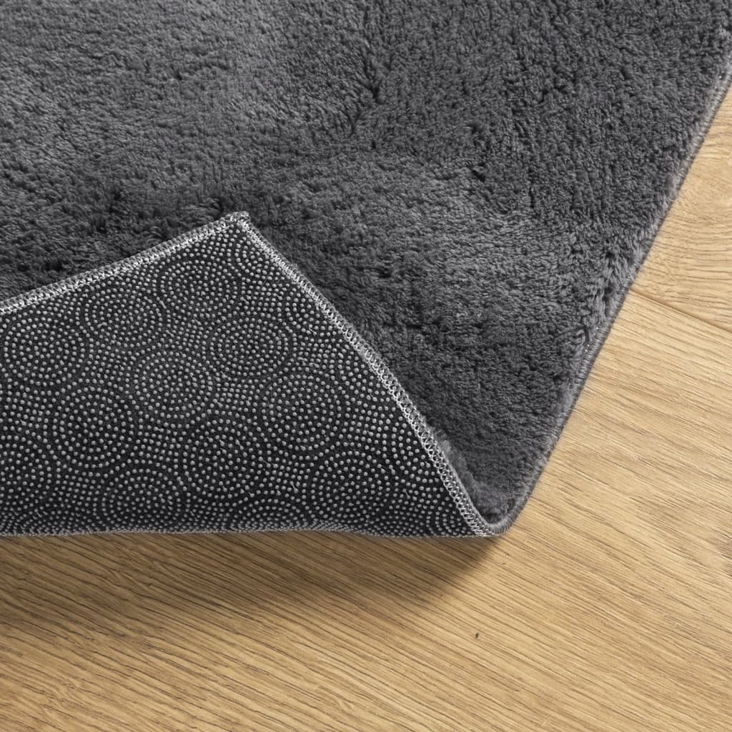 vidaXL Rug HUARTE Short Pile Soft and Washable Anthracite 120x170 cm