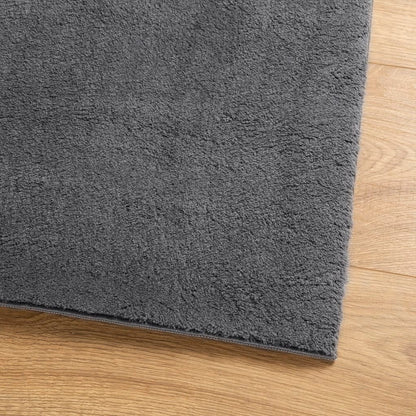 vidaXL Rug HUARTE Short Pile Soft and Washable Anthracite 140x200 cm