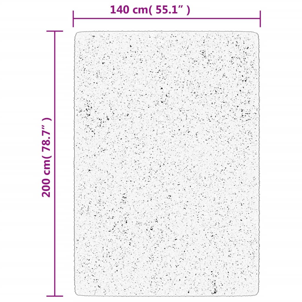 vidaXL Rug HUARTE Short Pile Soft and Washable Anthracite 140x200 cm