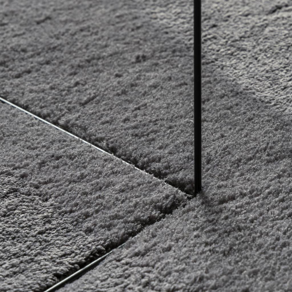 vidaXL Rug HUARTE Short Pile Soft and Washable Anthracite 160x160 cm