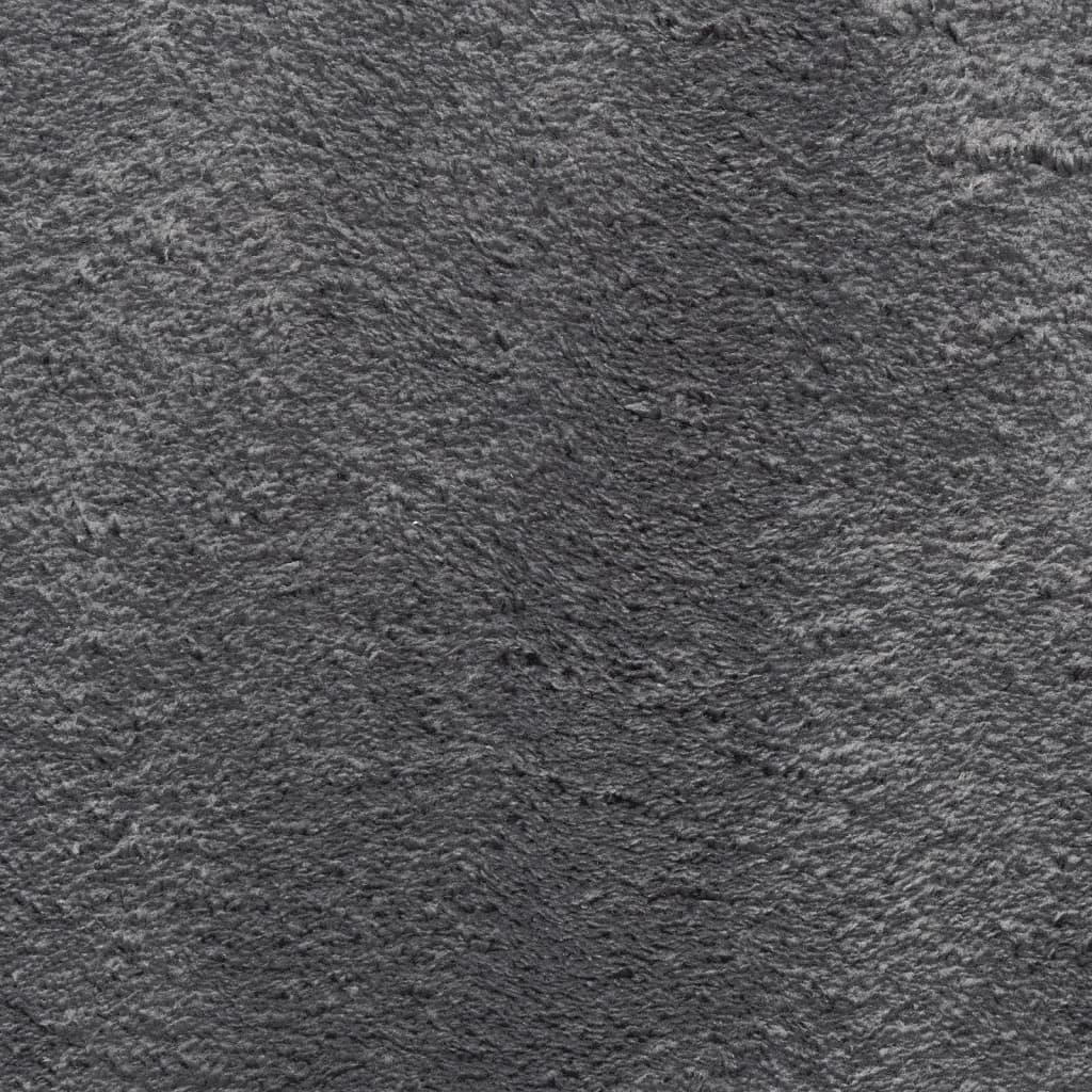 vidaXL Rug HUARTE Short Pile Soft and Washable Anthracite 160x160 cm