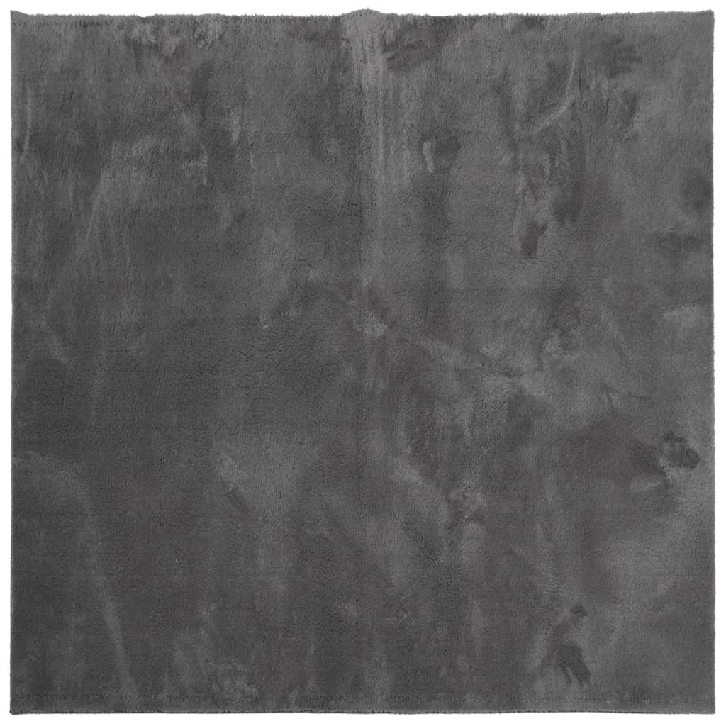 vidaXL Rug HUARTE Short Pile Soft and Washable Anthracite 200x200 cm