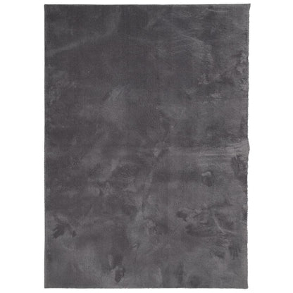 vidaXL Rug HUARTE Short Pile Soft and Washable Anthracite 240x340 cm