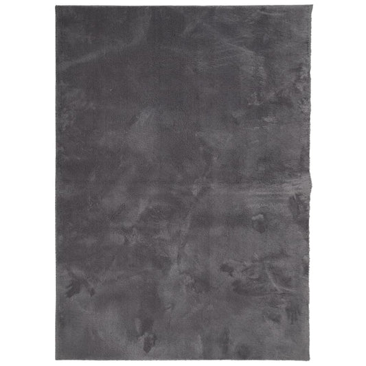 vidaXL Rug HUARTE Short Pile Soft and Washable Anthracite 240x340 cm