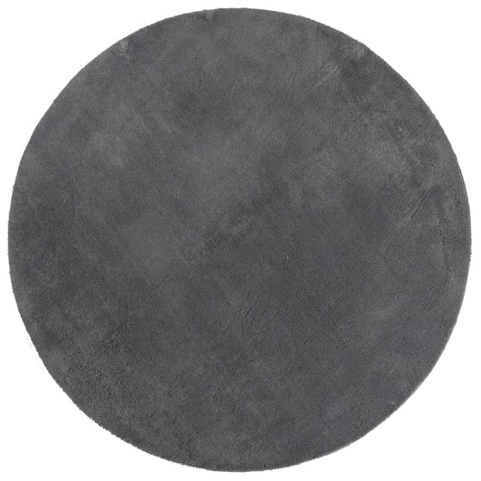 vidaXL Rug HUARTE Short Pile Soft and Washable Anthracite Ø 120 cm