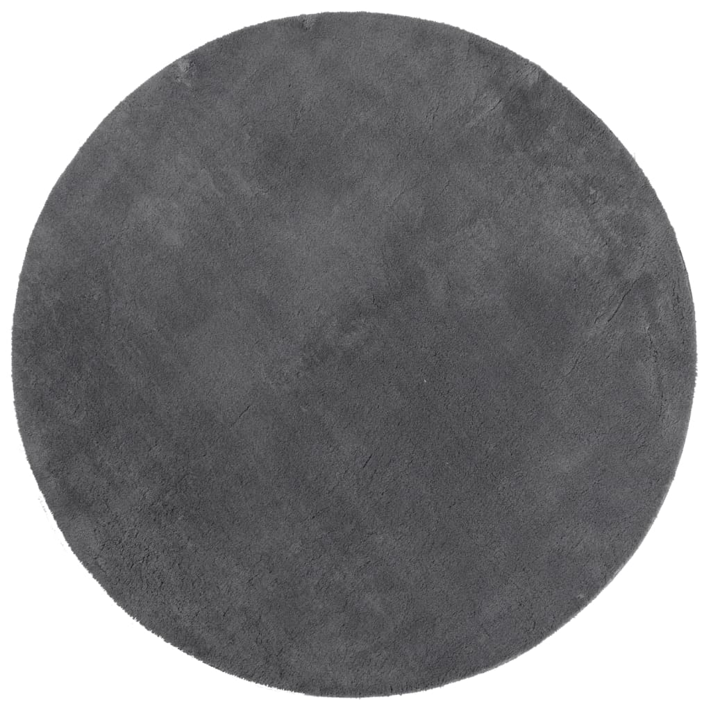 vidaXL Rug HUARTE Short Pile Soft and Washable Anthracite Ø 120 cm