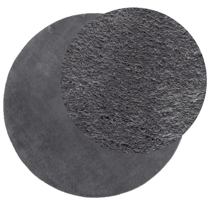 vidaXL Rug HUARTE Short Pile Soft and Washable Anthracite Ø 120 cm