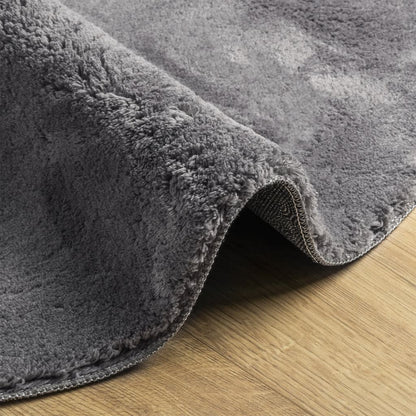 vidaXL Rug HUARTE Short Pile Soft and Washable Anthracite Ø 120 cm
