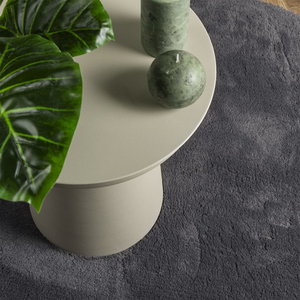 vidaXL Rug HUARTE Short Pile Soft and Washable Anthracite Ø 120 cm