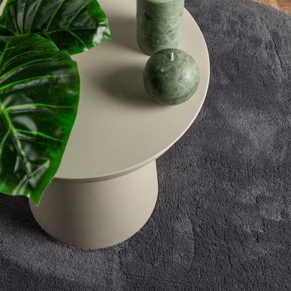 vidaXL Rug HUARTE Short Pile Soft and Washable Anthracite Ø 120 cm