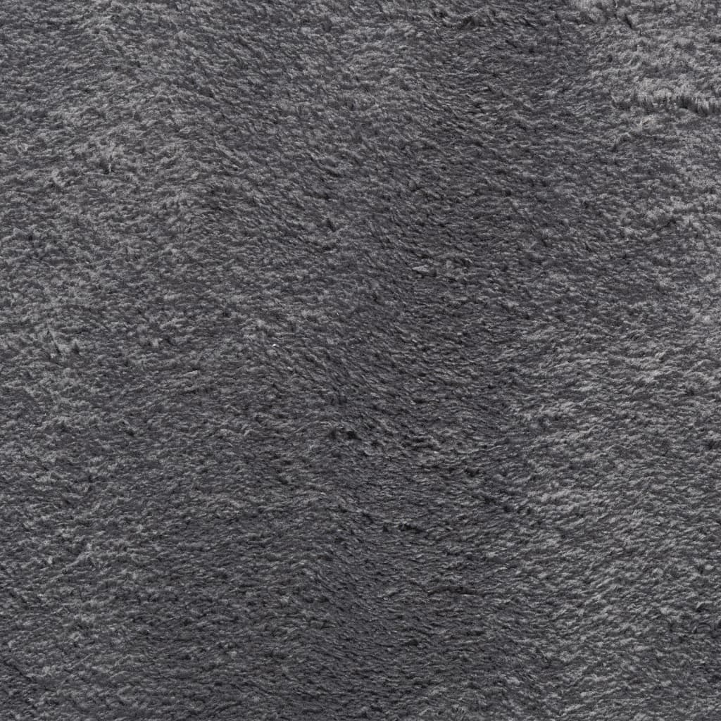 vidaXL Rug HUARTE Short Pile Soft and Washable Anthracite Ø 120 cm