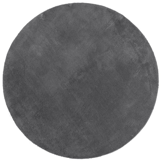 vidaXL Rug HUARTE Short Pile Soft and Washable Anthracite Ø 200 cm