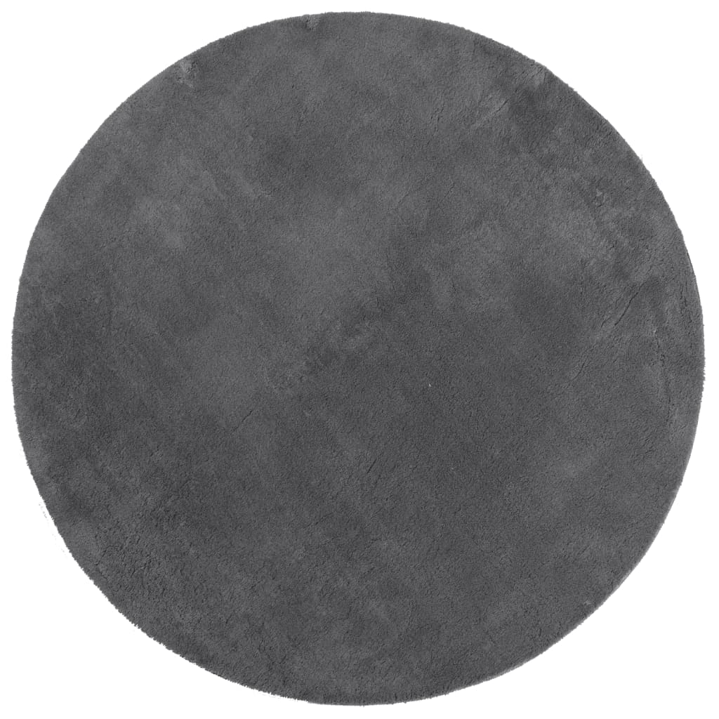 vidaXL Rug HUARTE Short Pile Soft and Washable Anthracite Ø 200 cm