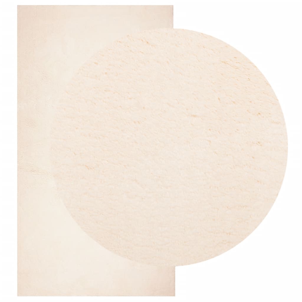 vidaXL Rug HUARTE Short Pile Soft and Washable Beige 60x110 cm