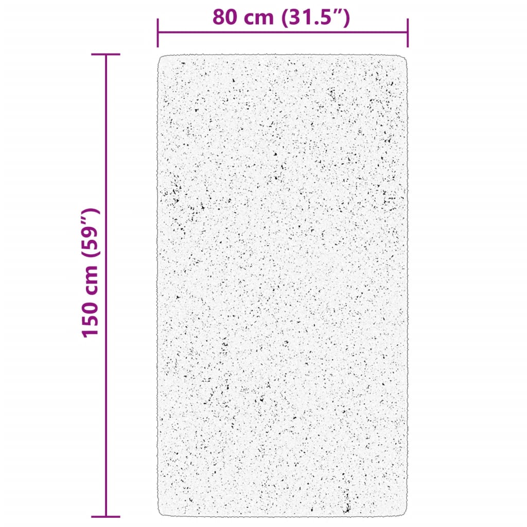 vidaXL Rug HUARTE Short Pile Soft and Washable Beige 80x150 cm