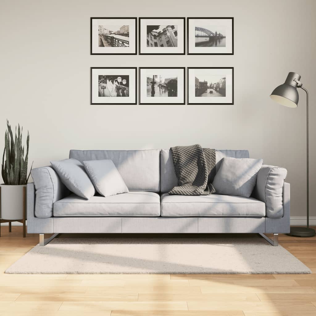 vidaXL Rug HUARTE Short Pile Soft and Washable Beige 80x150 cm
