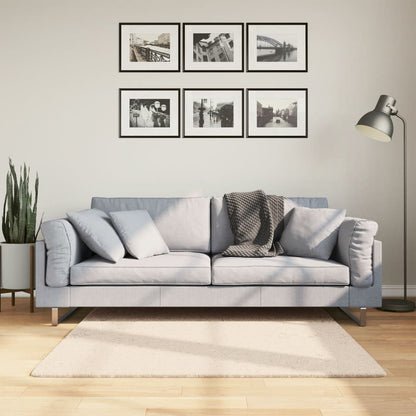 vidaXL Rug HUARTE Short Pile Soft and Washable Beige 120x120 cm