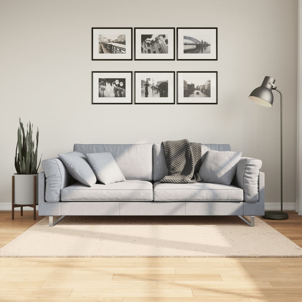 vidaXL Rug HUARTE Short Pile Soft and Washable Beige 120x170 cm