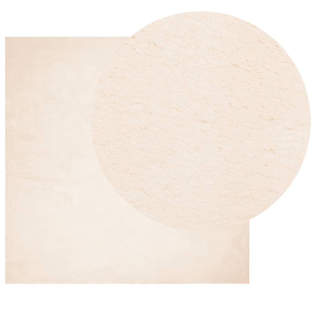 vidaXL Rug HUARTE Short Pile Soft and Washable Beige 160x160 cm