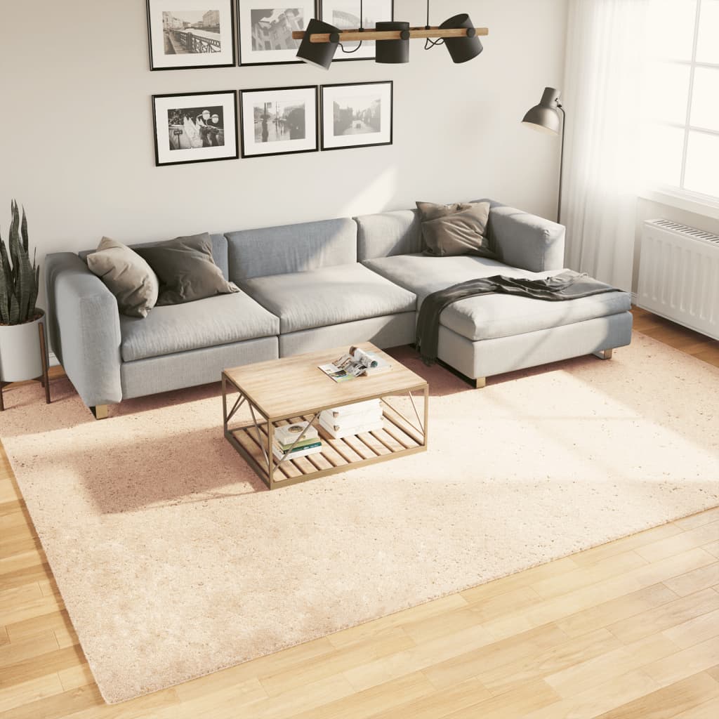 vidaXL Rug HUARTE Short Pile Soft and Washable Beige 240x340 cm
